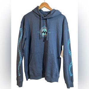 Billabong Blue and Teal Graphic Hoodie